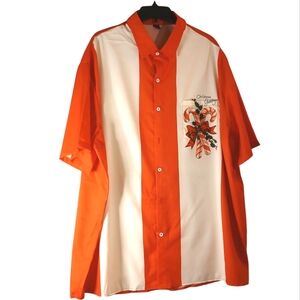 Mens American Fit Short Sleeve  Christmas Casual Button Down Shirt 3X